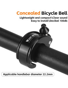 Timbre de Bicicleta Oculto LESOVI 100dB para Manillar 22.2mm 2
