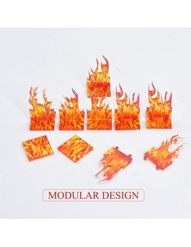 Pared de Fuego Miniatura CZYY Juego de 8 para RPG 28 mm