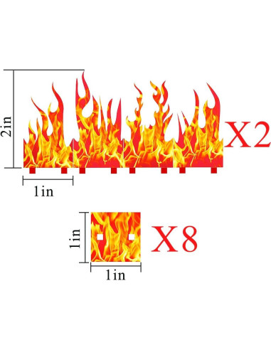 Pared de Fuego Miniatura CZYY Juego de 8 para RPG 28 mm