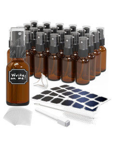 Set de 24 Botellas de Spray de Vidrio Ámbar Nevlers 1 Oz