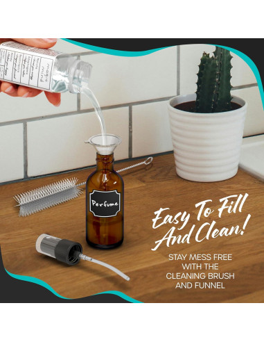 Set de 24 Botellas de Spray de Vidrio Ámbar Nevlers 1 Oz