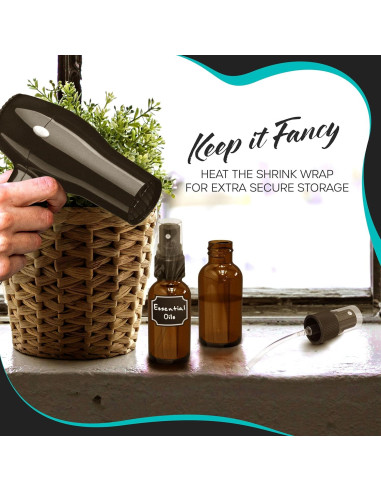 Set de 24 Botellas de Spray de Vidrio Ámbar Nevlers 1 Oz