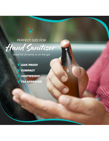 Set de 24 Botellas de Spray de Vidrio Ámbar Nevlers 1 Oz