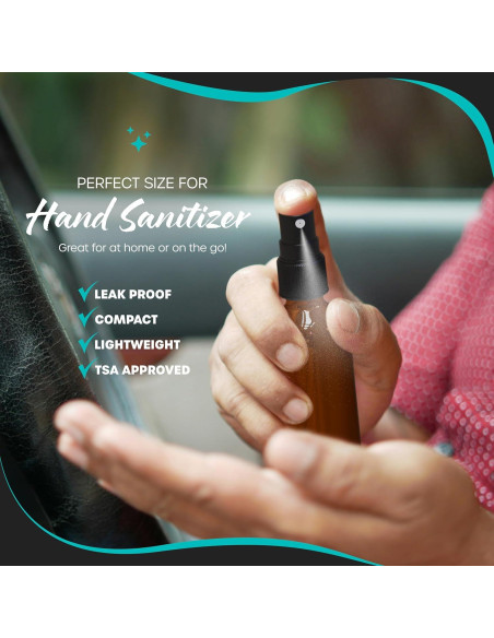 Set de 24 Botellas de Spray de Vidrio Ámbar Nevlers 1 Oz