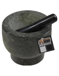 Mortero y Mano Gorilla Grip 1.5 Taza Granito Natural Negro