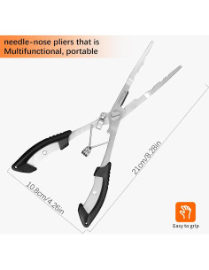 Alicates de Pesca Pullther Fishing de Acero Inoxidable 21.78cm 2