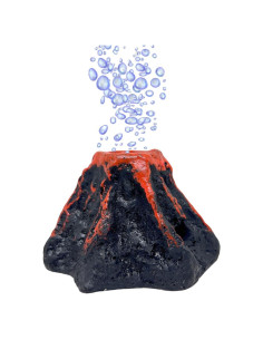 Volcán Acuático Khanoqq con Burbujeador de Aire Marrón 8x5.5cm
