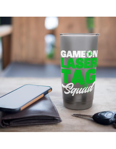 Taza Aislada de Acero Inoxidable 20 oz - Laser Tag Fiesta