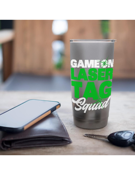 Taza Aislada de Acero Inoxidable 20 oz - Laser Tag Fiesta