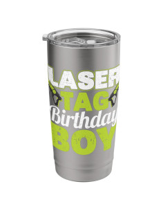 Taza Aislada de Acero Inoxidable 20 oz Laser Tag Cumpleaños
