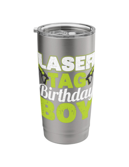 Taza Aislada de Acero Inoxidable 20 oz Laser Tag Cumpleaños