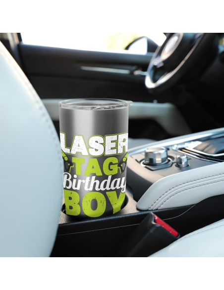 Taza Aislada de Acero Inoxidable 20 oz Laser Tag Cumpleaños