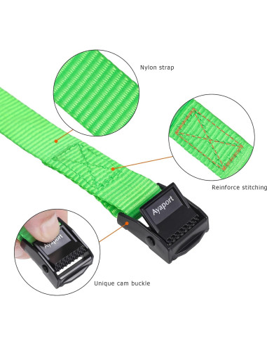 Correas de Amarre Ayaport 4ft Verde con Hebillas Ajustables