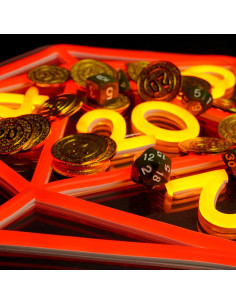 Letrero LED Neon D&D Dados 33x28 cm Rojo USB DOCRAGI 2