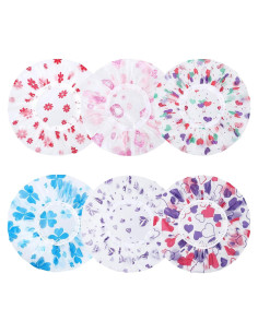 Gorros de Ducha Reutilizables Pengxiaomei - 6 Pcs Multicolor