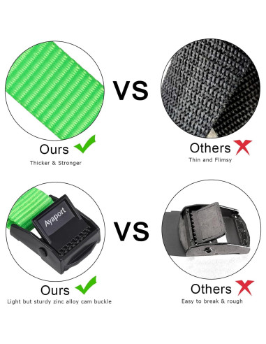 Correas de Amarre Ayaport 4ft Verde con Hebillas Ajustables