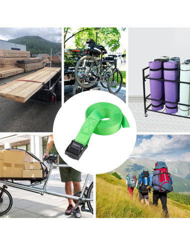 Correas de Amarre Ayaport 4ft Verde con Hebillas Ajustables