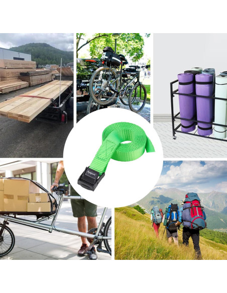 Correas de Amarre Ayaport 4ft Verde con Hebillas Ajustables