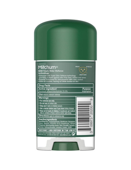 Antitranspirante Gel Mitchum Aire de Montaña 63.5 g 48 Horas