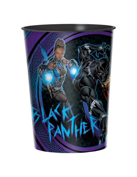 Vaso de plástico desechable Amscan Black Panther 473 ml