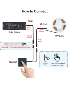 Tira de LED COB VST 5m 2700K 24V 48W con Control Táctil 2