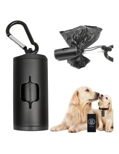 Dispensador de Bolsas de Excremento de Perro YUCHIYA Metal Negro