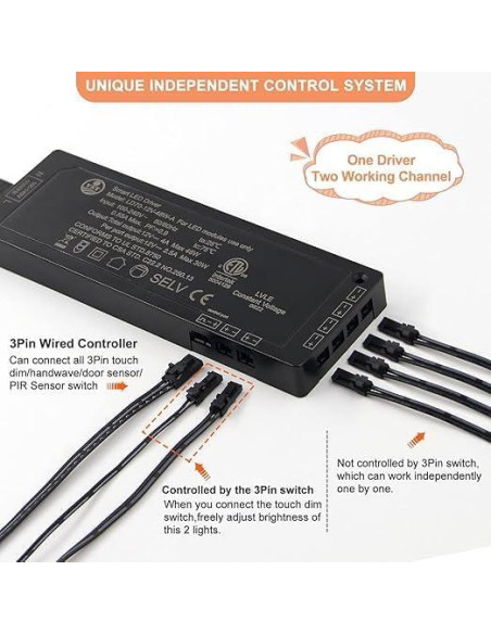 Tira de LED COB VST 5m 2700K 24V 48W con Control Táctil