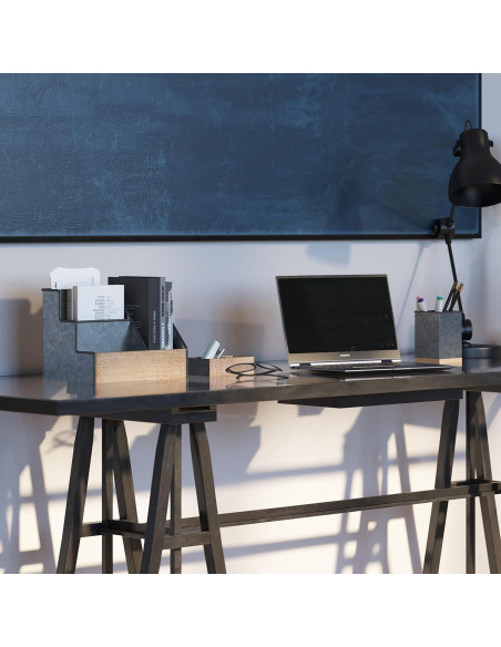 Organizador de Escritorio HBCY Creations 3 Piezas Metal Galvanizado