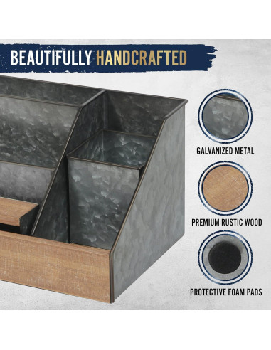 Organizador de Escritorio HBCY Creations 3 Piezas Metal Galvanizado