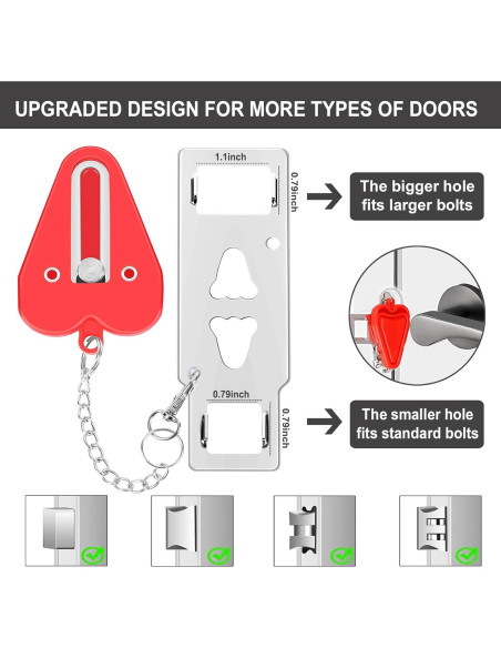 Cerradura de puerta portátil MBBEST 2P alta seguridad