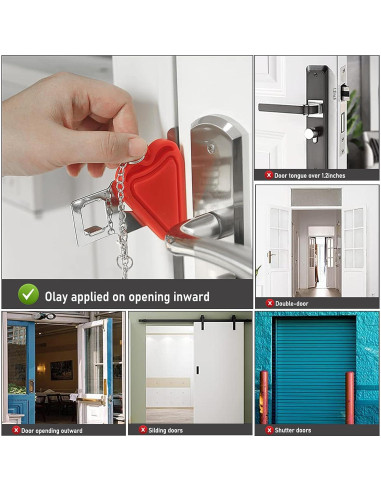 Cerradura de puerta portátil MBBEST 2P alta seguridad