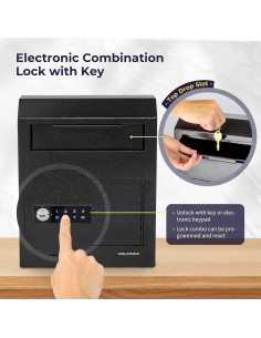 Caja de Depósito Volcora con Cerradura Electrónica 38.1x30.5cm 2