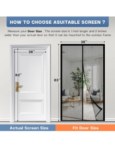 Cierre de Puerta de Pantalla Magnética MetaOnly 36x82 cm 2