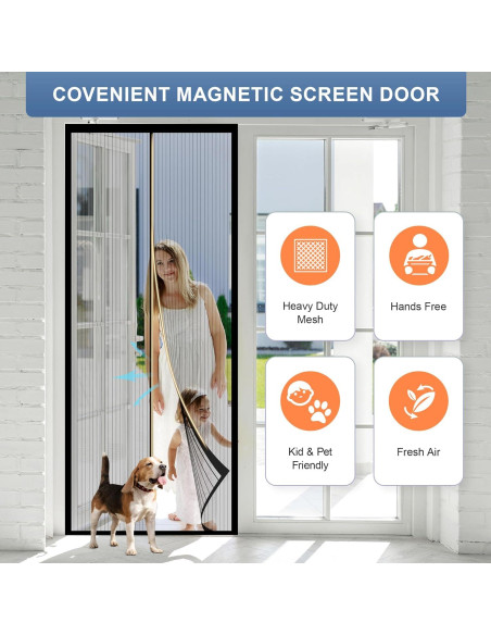 Cierre de Puerta de Pantalla Magnética MetaOnly 36x82 cm