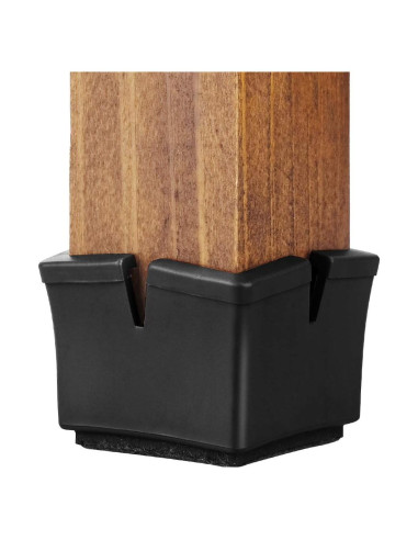 Protectores de Suelo para Patas de Silla Anwenk 36-41mm Negro (16 Pzas)