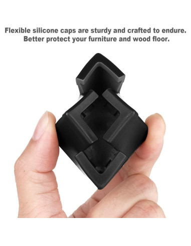 Protectores de Suelo para Patas de Silla Anwenk 36-41mm Negro (16 Pzas)