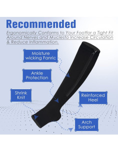 Calcetines de Compresión Bropite Unisex 15-20 mmHg 2 Pares 2