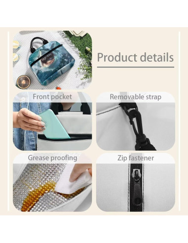 Bolsa de Almuerzo Aislada Luarisgur 3D Tiburón 1L