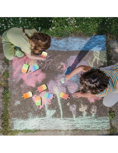 Juego de 24 Piezas de Tiza de Acera Mooliwe Multicolor