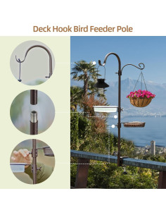 Comedero para Aves ERYTLLY con Ganchos y Bandeja 82 cm 2