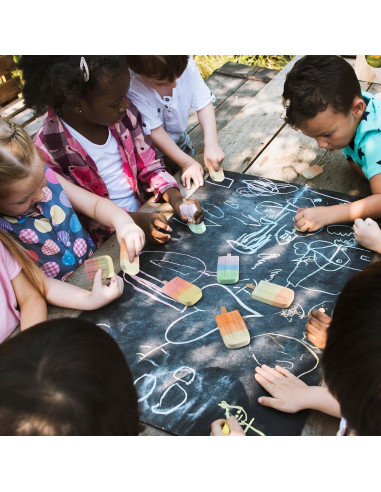 Juego de 24 Piezas de Tiza de Acera Mooliwe Multicolor