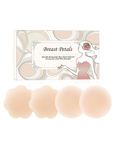 Cubiertas de Pezón MUQU - Pasties Reutilizables Silicona 2 Pares