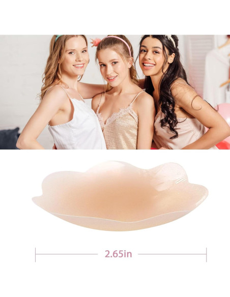 Cubiertas de Pezón MUQU - Pasties Reutilizables Silicona 2 Pares