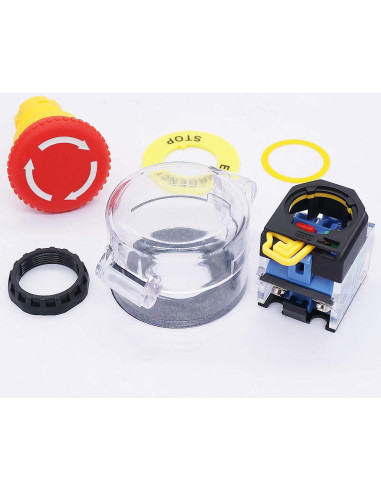 Interruptor de Botón de Parada de Emergencia TWTADE 22mm 10A 440V