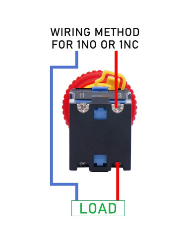 Interruptor de Botón de Parada de Emergencia TWTADE 22mm 10A 440V