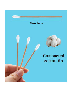 Hisopos de Algodón Estériles Kangbaobei 15 cm - 100 Unidades 2