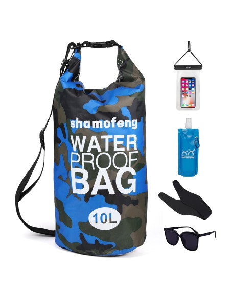 Bolsa Secadora Impermeable 5L Shamofeng Azul con Accesorios