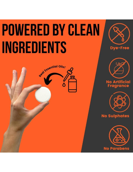 Steamers de Ducha Energizantes Pure Athlete - Naranja y Árbol de Té