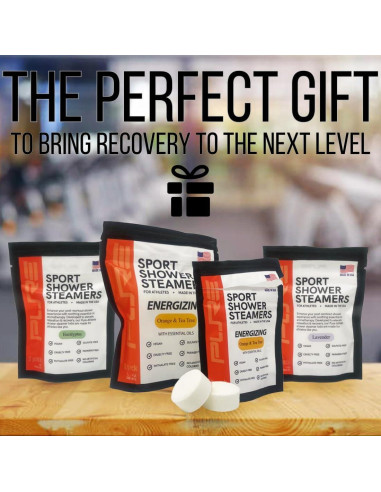 Steamers de Ducha Energizantes Pure Athlete - Naranja y Árbol de Té