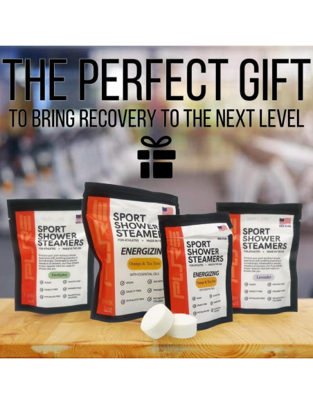 Steamers de Ducha Energizantes Pure Athlete - Naranja y Árbol de Té